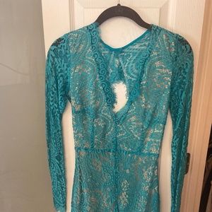 Teal cocktail dress